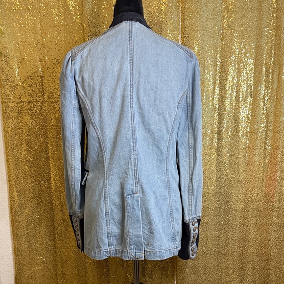 Free People Blue Denim Military Jacket - Picture 7 of 12